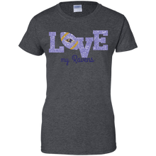 Load image into Gallery viewer, Glitter Love For Baltimore Ravens Fans T-Shirt For Women