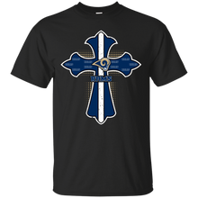 Load image into Gallery viewer, Cross Shirt For Jesus And Los Angeles Rams Fans T - Shirt For Men