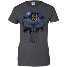 Load image into Gallery viewer, Vegas Golden Knights Hockey The Punisher Skull T-Shirt For Women
