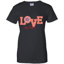 Load image into Gallery viewer, Glitter Love For Chicago Cubs Fans T-Shirt For Women
