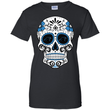 Load image into Gallery viewer, Carolina Panthers Sugar Skull T-Shirt For Women