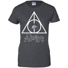 Load image into Gallery viewer, Deathly Hallows For Oklahoma City Thunder And Harry Potter Fans T-Shirt For Women
