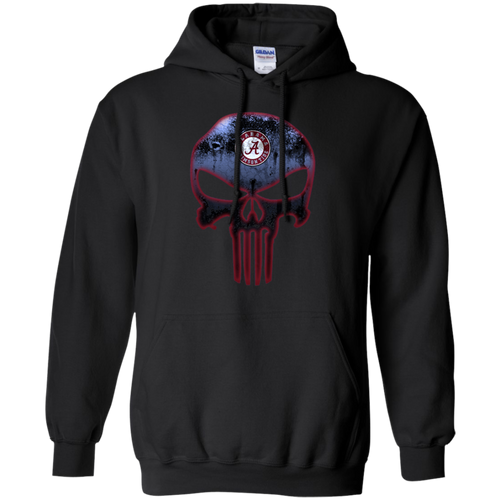 Alabama Crimson Football The Punisher Skull Hoodie Shirt