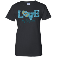 Load image into Gallery viewer, Glitter Love For Jacksonville Jaguars Fans T-Shirt For Women