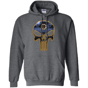 Boston Bruins Hockey The Punisher Skull Hoodie Shirt