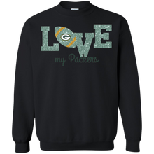 Load image into Gallery viewer, Glitter Love For Green Bay Packers Fans Sweatshirt
