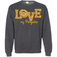 Load image into Gallery viewer, Glitter Love For Pittsburgh Penguins Fans Sweatshirt