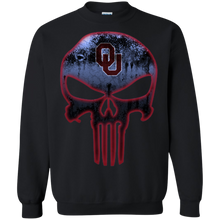 Load image into Gallery viewer, Oklahoma Sooners Football The Punisher Skull Sweatshirt