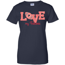 Load image into Gallery viewer, Glitter Love For Atlanta Falcons Fans T-Shirt For Women