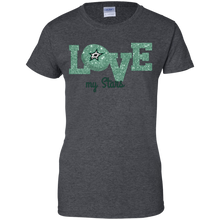 Load image into Gallery viewer, Glitter Love For Dallas Stars Fans T-Shirt For Women