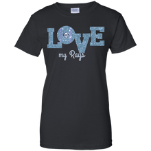 Load image into Gallery viewer, Glitter Love For Tampa Bay Rays Fans T-Shirt For Women