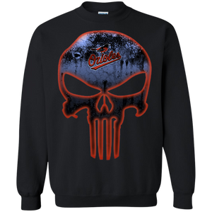 Baltimore Orioles Baseball The Punisher Skull Sweatshirt