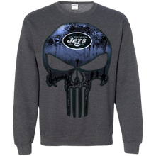 Load image into Gallery viewer, New York Jets Football The Punisher Skull Sweatshirt