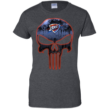 Load image into Gallery viewer, Oklahoma City Thunder Basketball The Punisher Skull T-Shirt For Women