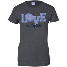 Load image into Gallery viewer, Glitter Love For Washington Capitals Fans T-Shirt For Women