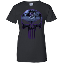 Load image into Gallery viewer, Sacramento Kings Basketball The Punisher Skull T-Shirt For Women
