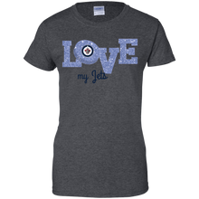 Load image into Gallery viewer, Glitter Love For Winnipeg Jets Fans T-Shirt For Women