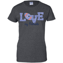 Load image into Gallery viewer, Glitter Love For New England Patriots Fans T-Shirt For Women