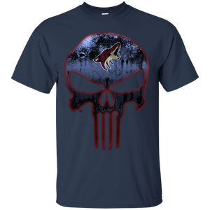 Arizona Coyotes Hockey The Punisher Skull T - Shirt For Men