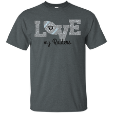 Load image into Gallery viewer, Glitter Love For Oakland Raiders Fans T - Shirt For Men