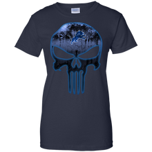 Load image into Gallery viewer, Detroit Lions Football The Punisher Skull T-Shirt For Women