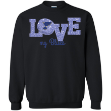 Load image into Gallery viewer, Glitter Love For St. Louis Blues Fans Sweatshirt