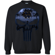Load image into Gallery viewer, Notre Dame Fighting Irish Football The Punisher Skull Sweatshirt