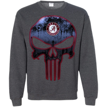 Load image into Gallery viewer, Alabama Crimson Football The Punisher Skull Sweatshirt