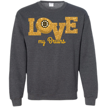 Load image into Gallery viewer, Glitter Love For Boston Bruins Fans Sweatshirt
