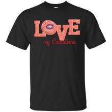Load image into Gallery viewer, Glitter Love For Montreal Canadiens Fans T - Shirt For Men