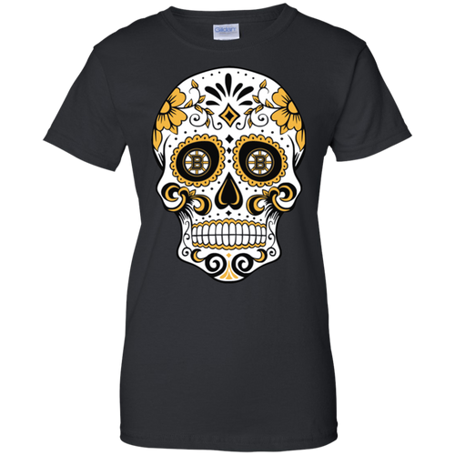 Boston Bruins Sugar Skull T-Shirt For Women