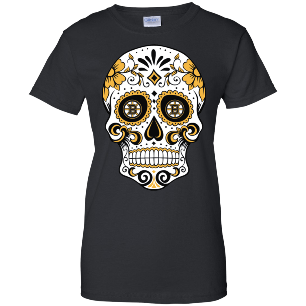 Boston Bruins Sugar Skull T-Shirt For Women