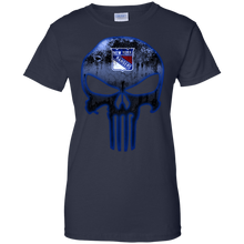 Load image into Gallery viewer, New York Rangers Hockey The Punisher Skull T-Shirt For Women