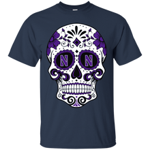 Load image into Gallery viewer, Northwestern Wildcats Sugar Skull T - Shirt For Men