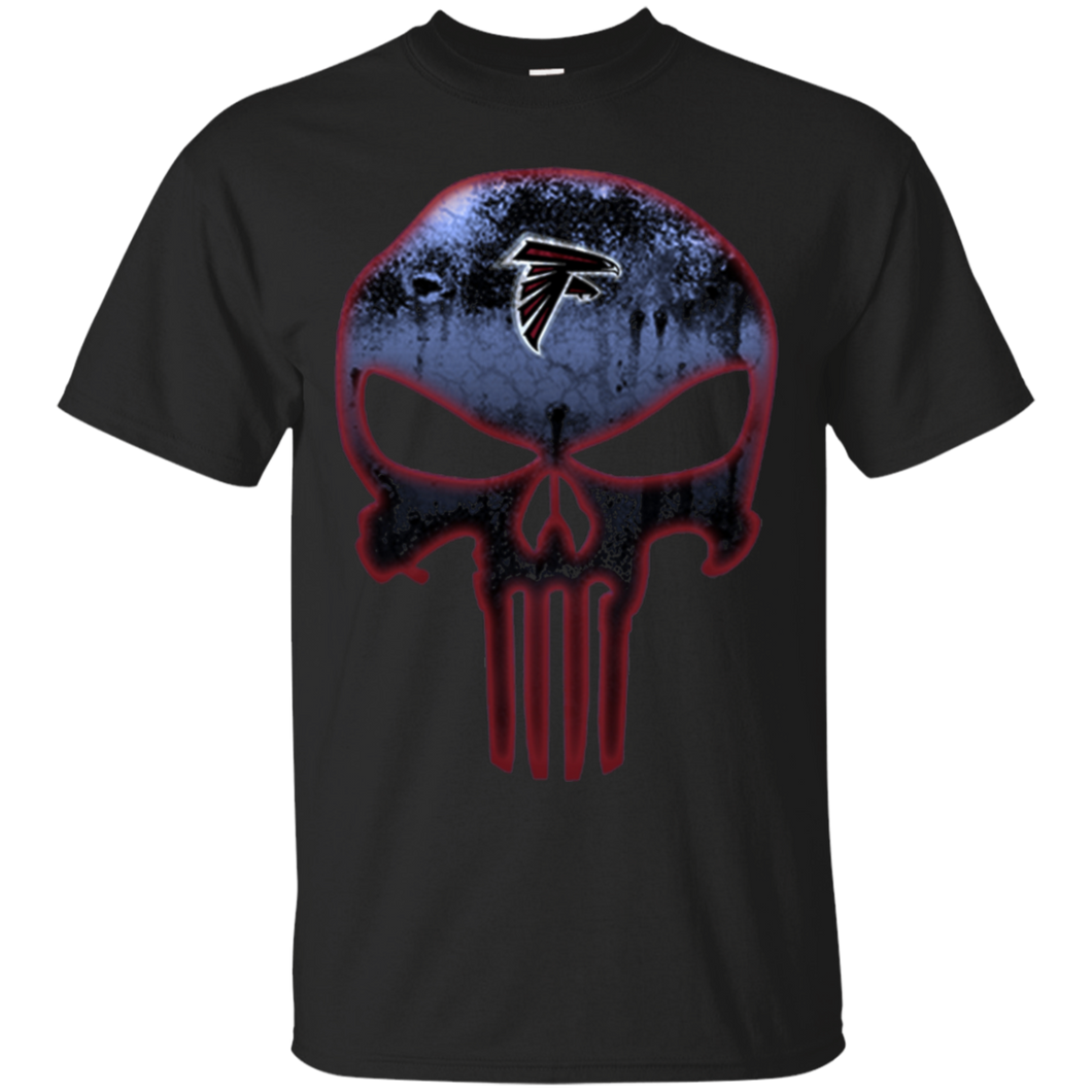 Atlanta Falcons Football The Punisher Skull T - Shirt For Men