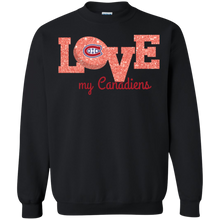 Load image into Gallery viewer, Glitter Love For Montreal Canadiens Fans Sweatshirt