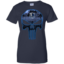 Load image into Gallery viewer, Dallas Mavericks Basketball The Punisher Skull T-Shirt For Women