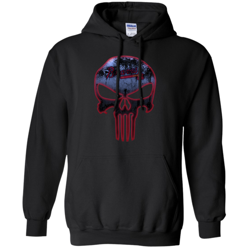 Atlanta Braves Baseball The Punisher Skull Hoodie Shirt