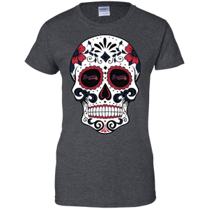 Atlanta Braves Sugar Skull T-Shirt For Women