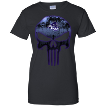 Load image into Gallery viewer, Abilene Christian Wildcats Football The Punisher Skull T-Shirt For Women