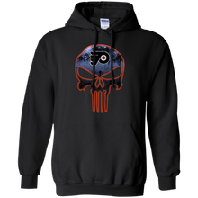 Load image into Gallery viewer, Philadelphia Flyers Hockey The Punisher Skull Hoodie Shirt