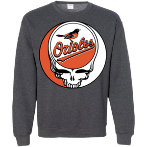 Baltimore Orioles Baseball Grateful Dead Steal Your Face Sweatshirt