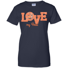 Load image into Gallery viewer, Glitter Love For Miami Heat Fans T-Shirt For Women