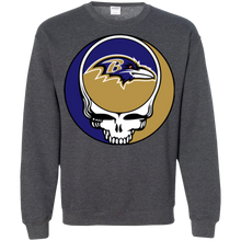 Load image into Gallery viewer, Baltimore Ravens Footballl Grateful Dead Steal Your Face Sweatshirt