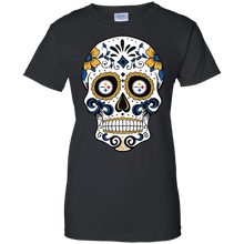 Load image into Gallery viewer, Pittsburgh Steelers Sugar Skull T-Shirt For Women