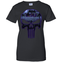 Load image into Gallery viewer, LSU Tigers Football The Punisher Skull T-Shirt For Women