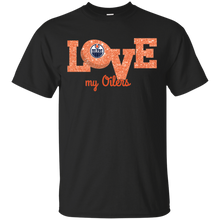 Load image into Gallery viewer, Glitter Love For Edmonton Oilers Fans T - Shirt For Men