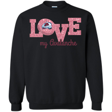 Load image into Gallery viewer, Glitter Love For Colorado Avalanche Fans Sweatshirt
