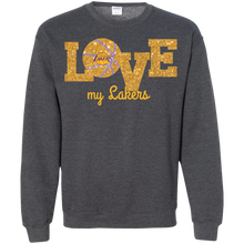Load image into Gallery viewer, Glitter Love For Los Angeles Lakers Fans Sweatshirt