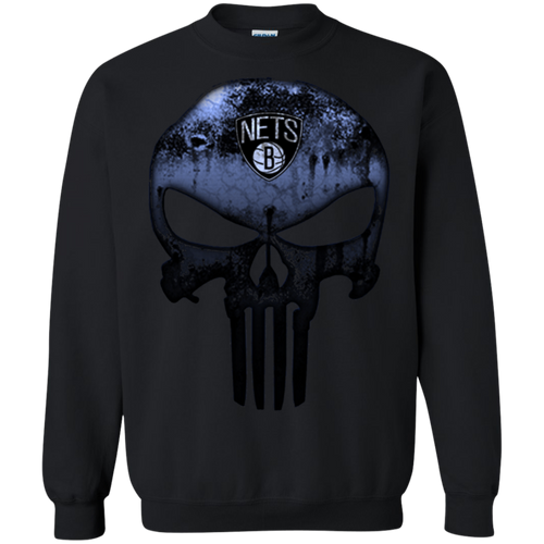 Brooklyn Nets Basketball The Punisher Skull Sweatshirt